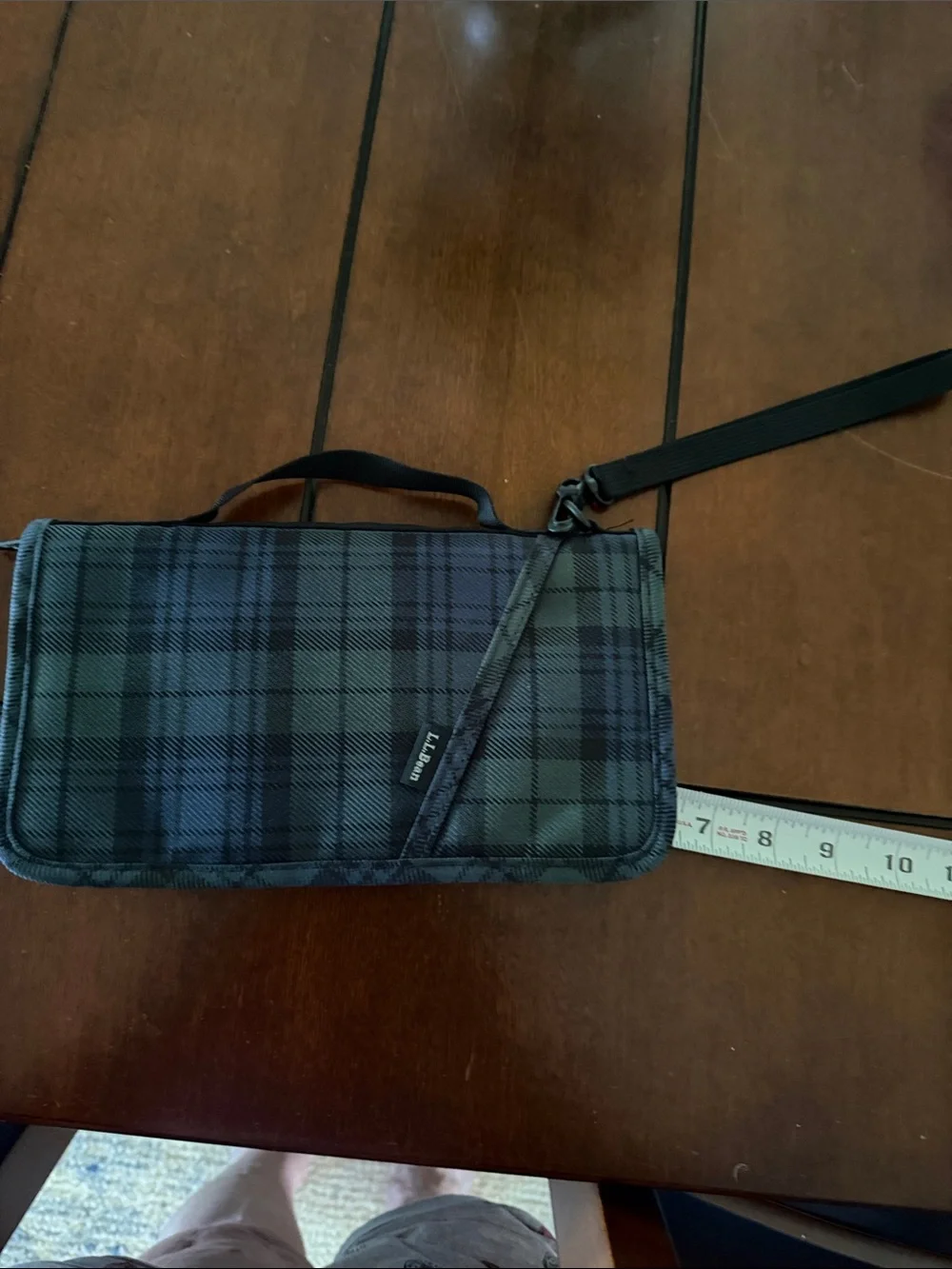 L.L. Bean compact plaid